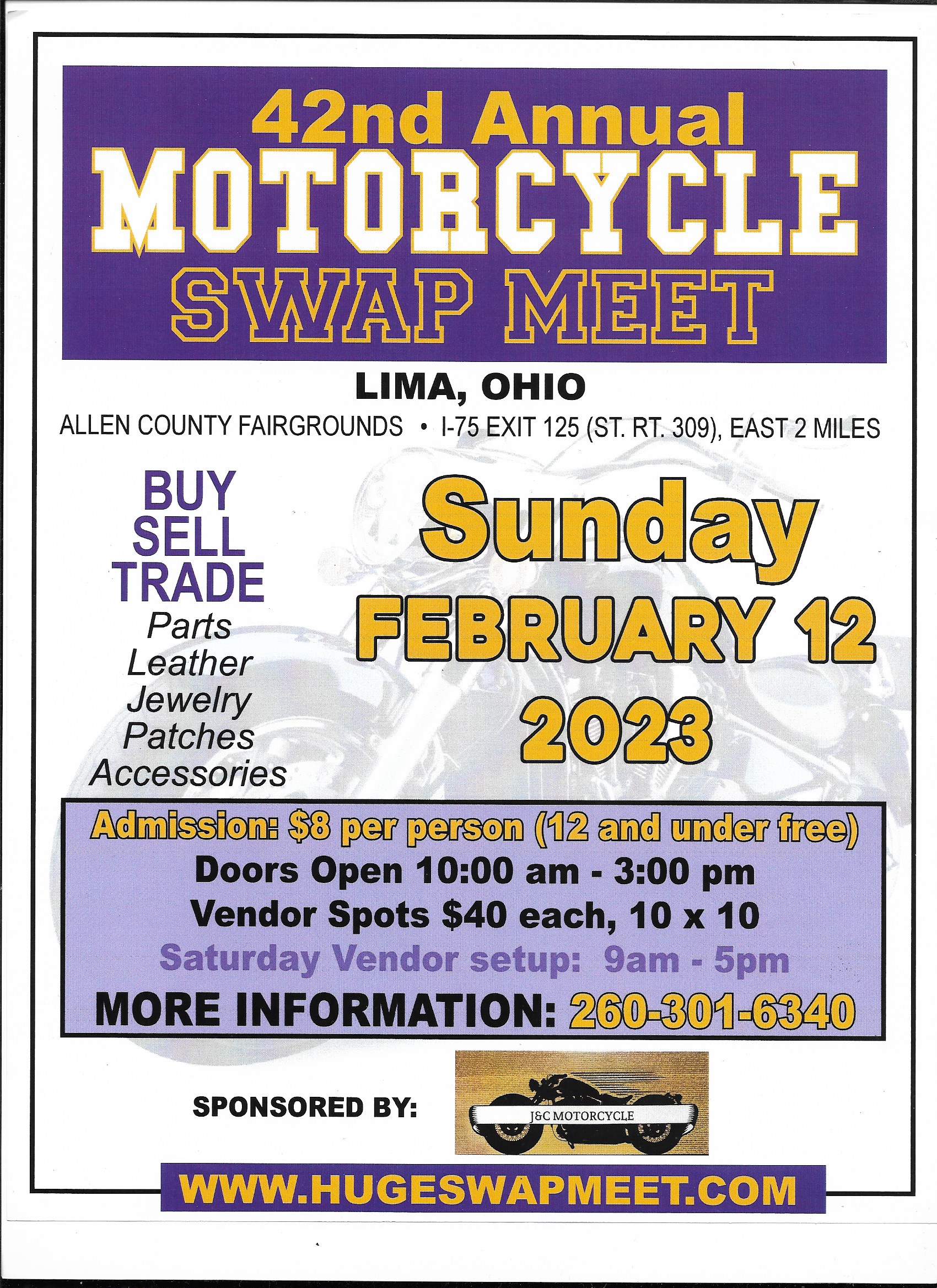 Lima, Ohio Motorcycle swap Meet Motorcycle Roads